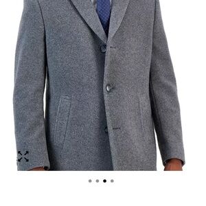 Men's Barge Classic Fit Wool/Cashmere Blend Solid Overcoat